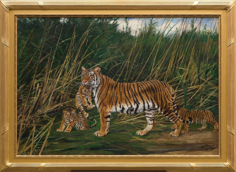 TIGRESS TENDING HER YOUNG