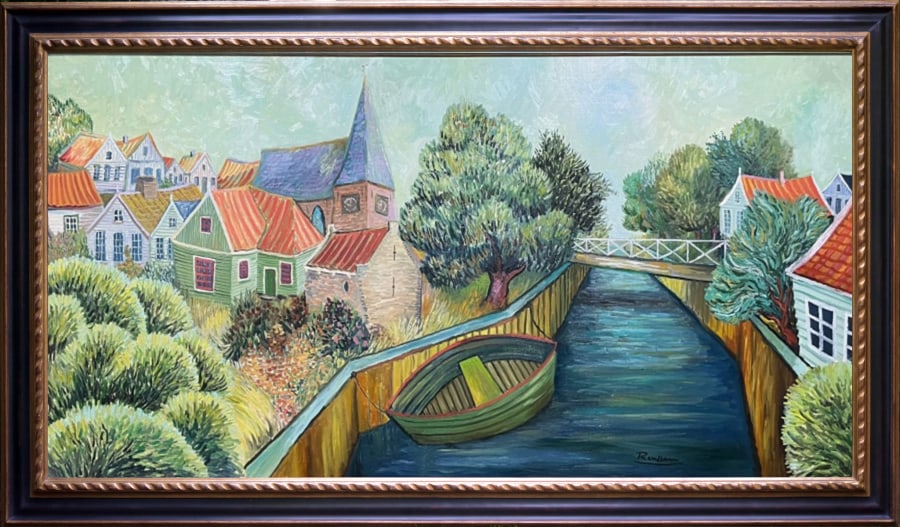 View on the church of Broek in Waterland