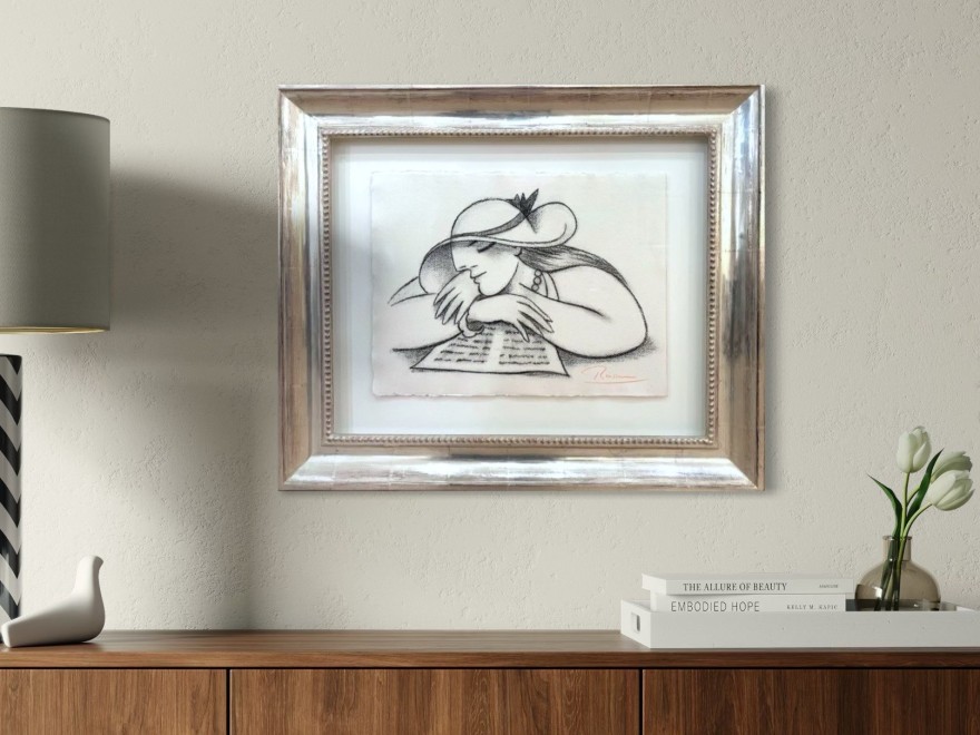 Size M | Girl in a hat with letter 