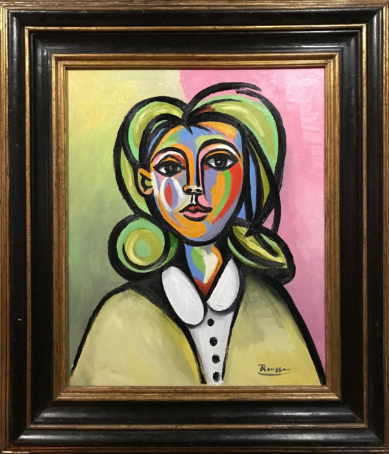 Woman in a white blouse