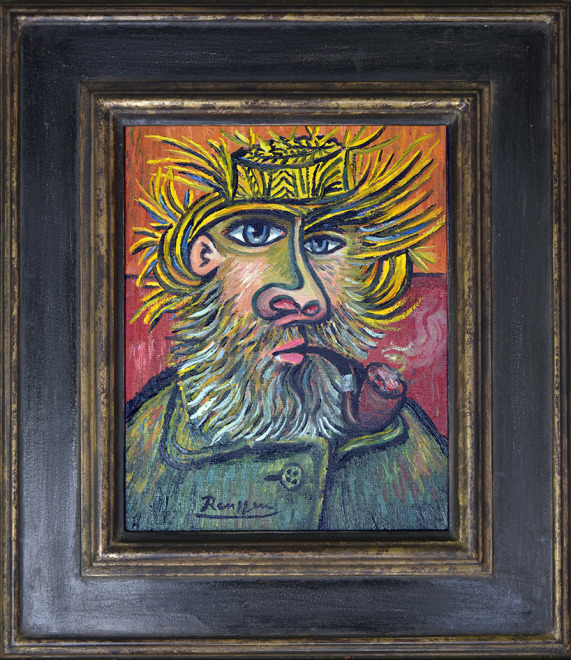 Bearded man with pipe