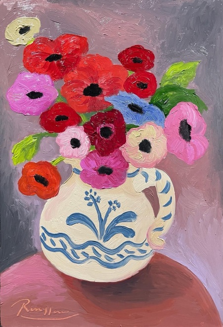 Flowers in a pitcher