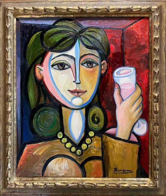 Girl with glass of Champagne