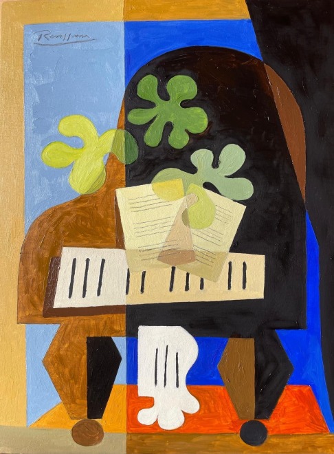 Piano and music sheets