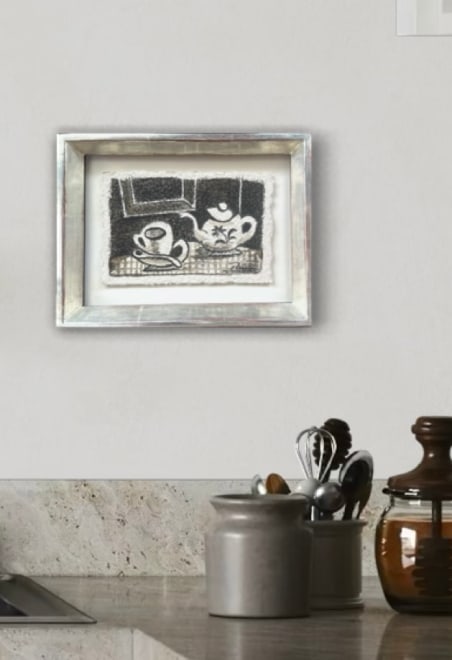 Tea pot and cup and saucer. 