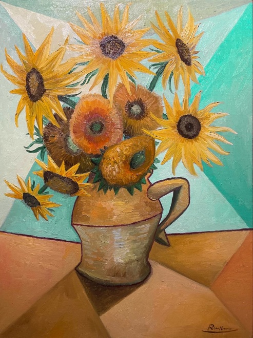 Size M | Sunflowers in a pitcher