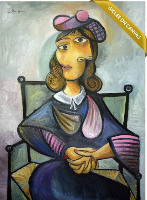Size M | Seated woman in a pink beret | Edition of 10