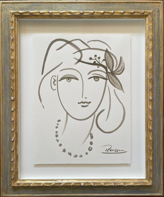 Woman with flower in her hair