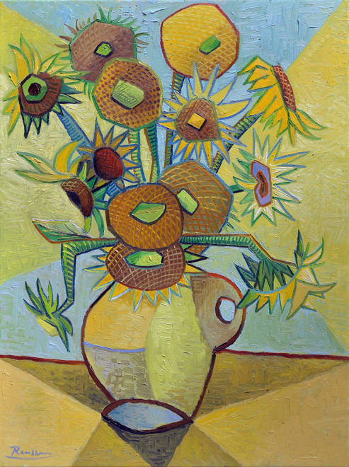 Sunflowers in a vase (II)