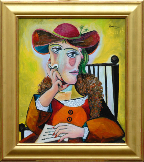 Woman with letter