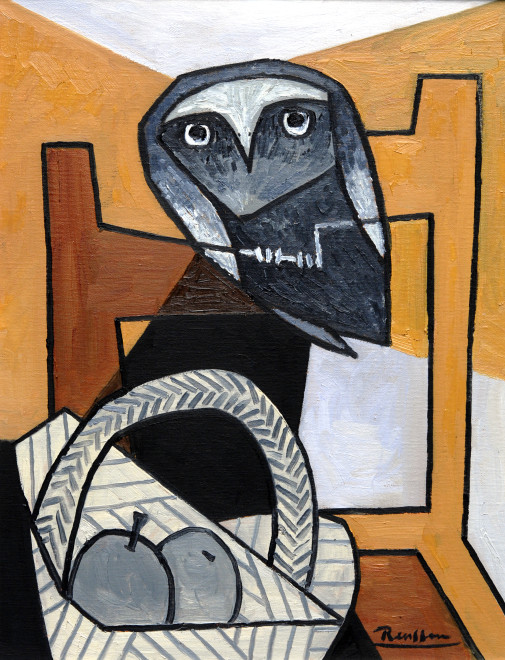 Owl on a chair