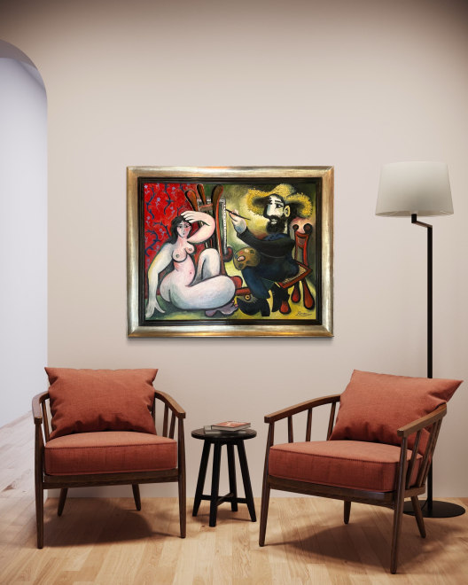 Size L | The painter and his model