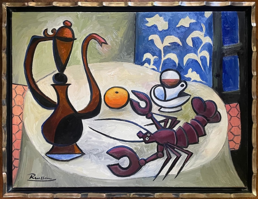 Size M | Coffee Pot, orange and lobster