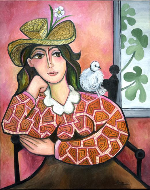Woman with dove