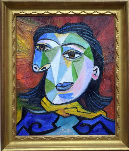Woman in a yellow scarf