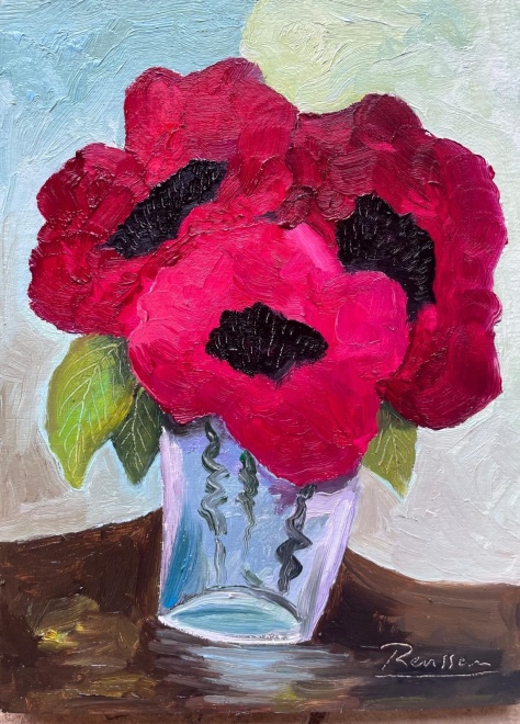 Size XS | Poppies in a glass