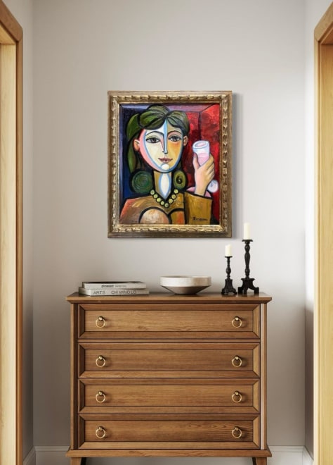 Girl with glass of Champagne