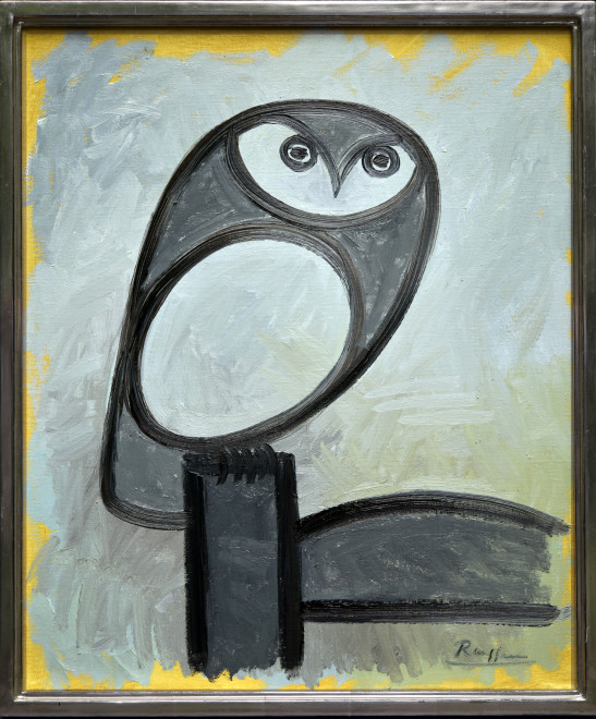 Size M | Owl on a chair