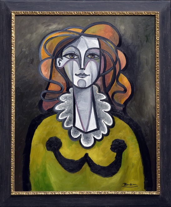 Woman with white blouse
