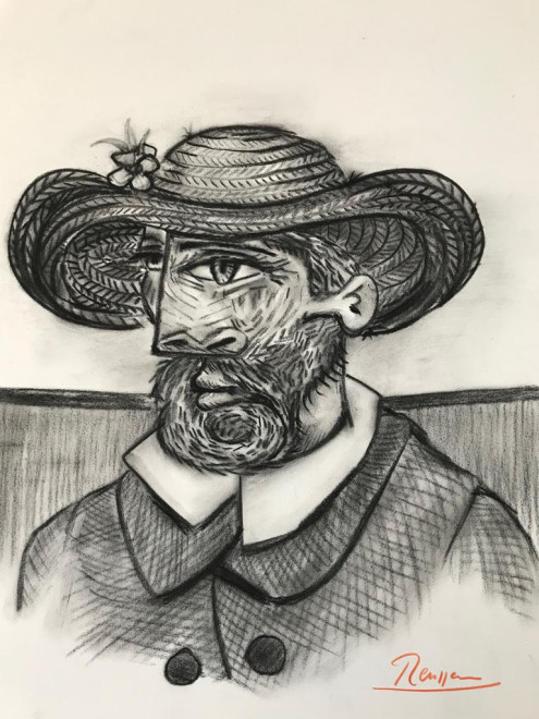 Man in a straw hat