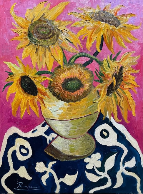 Size M | Sunflowers in a vase