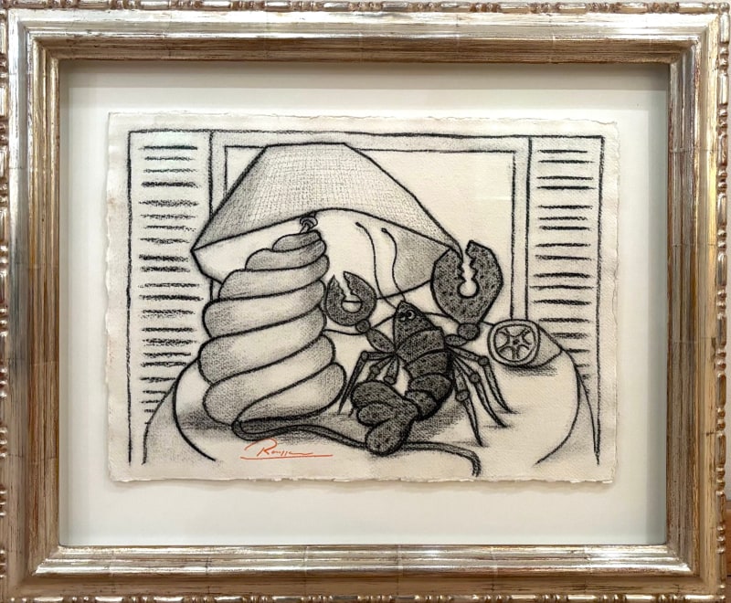 Size S | Stil life with lobster, lamp & lemon