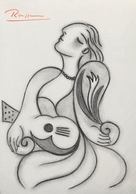 Woman with guitar