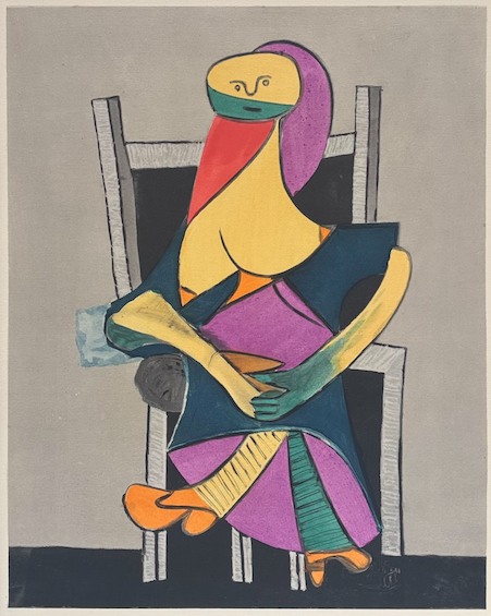 After Picasso's Seated woman, (1938)