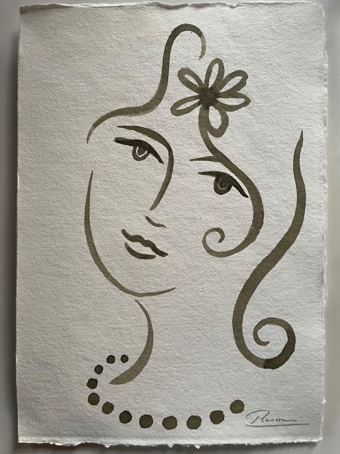 Size S | Woman with flower