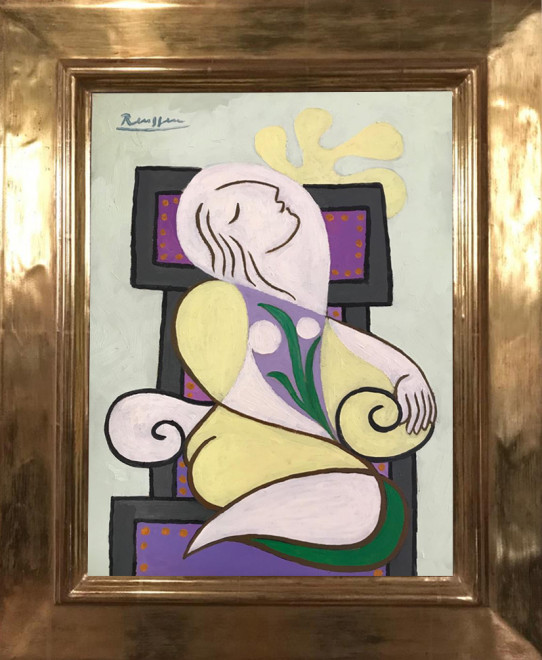 Seated woman with leaves 