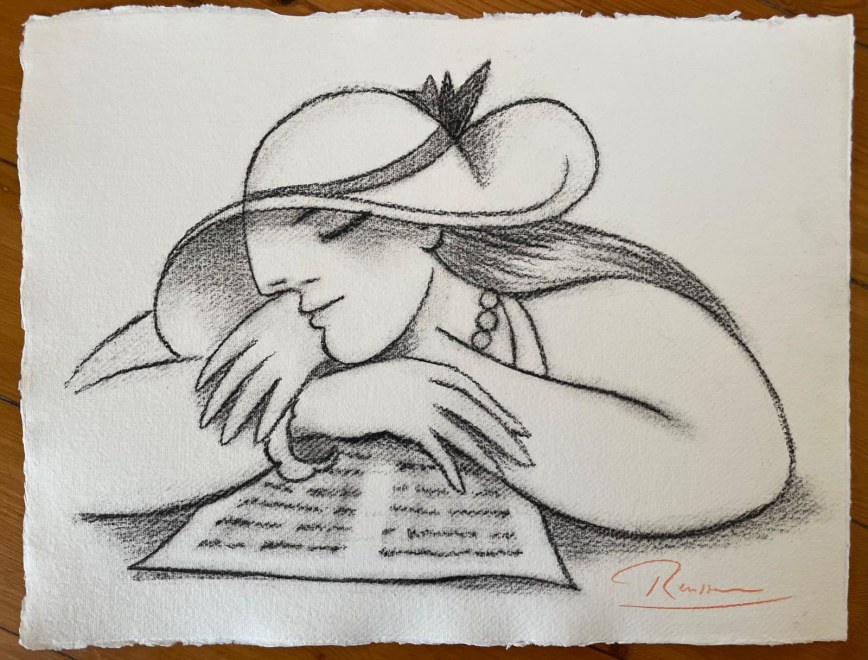 Size M | Girl in a hat with letter 