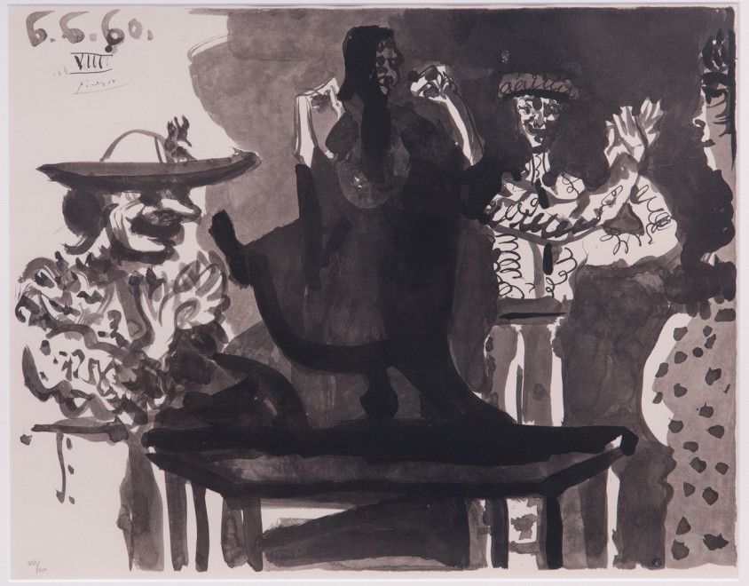 After Picasso's Flamengo dancer on table and picador