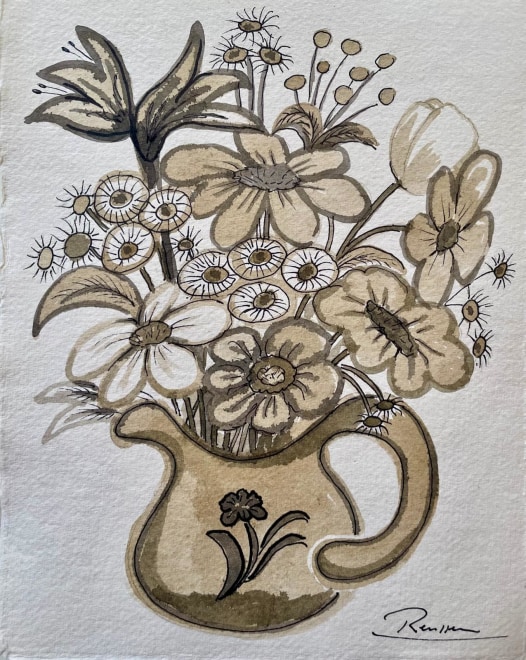 Flowers in a Pitcher