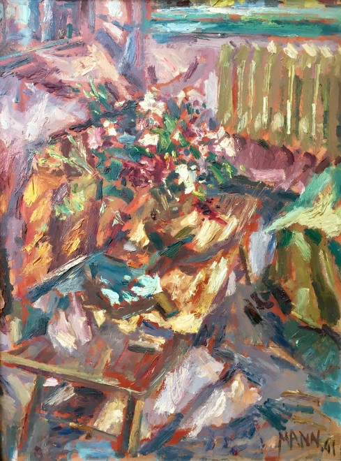CYRIL MANN (1911-1980)  INTERIOR WITH FLOWERS