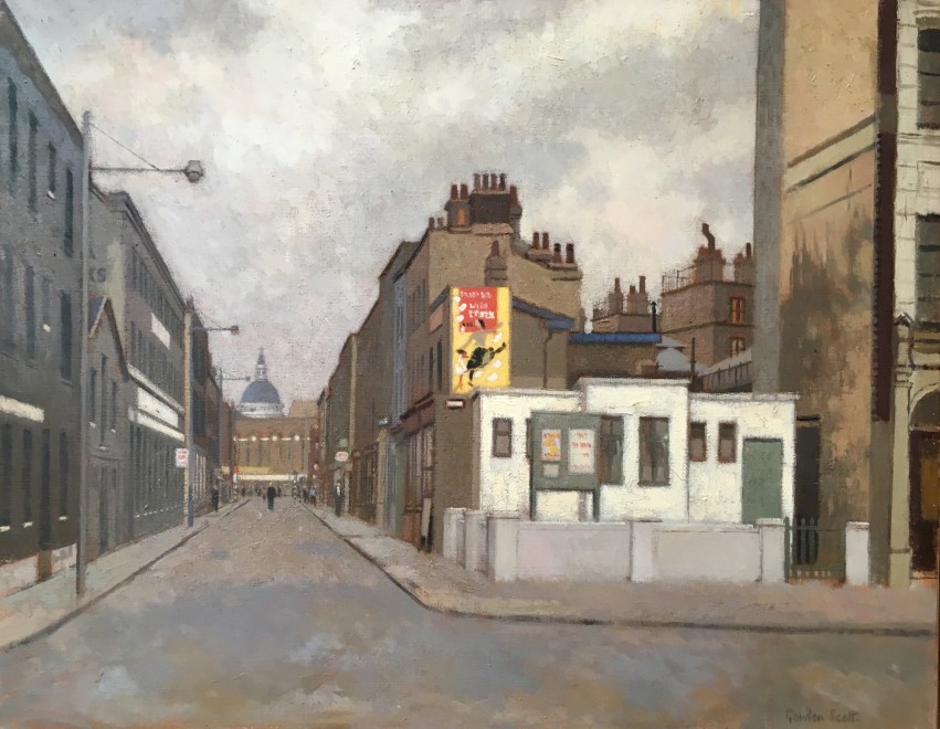 GORDON SCOTT (1914-2016)  A STREET IN FARRINGDON, LONDON, c. 1950  SOLD