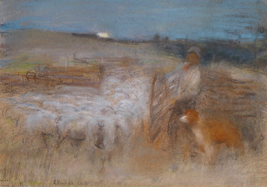 Edward Stott, The Sheep Fold, 1898
