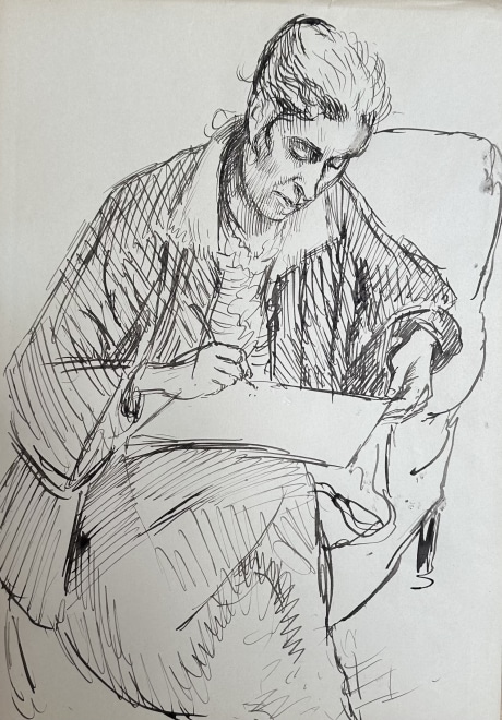 Roger Fry, Helen Anrep Writing, c. 1928