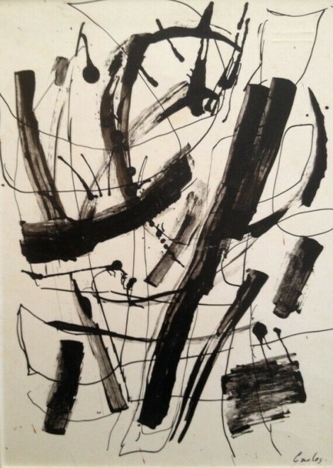 Carlos Carnero, Composition abstraite, c. 1960