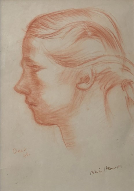 Nina Hamnett, Study of a Girl in Profile, 1946