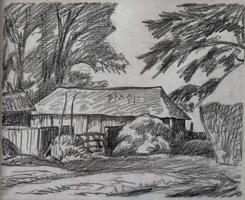 Ethelbert White, A Devonshire Barn, c. 1935