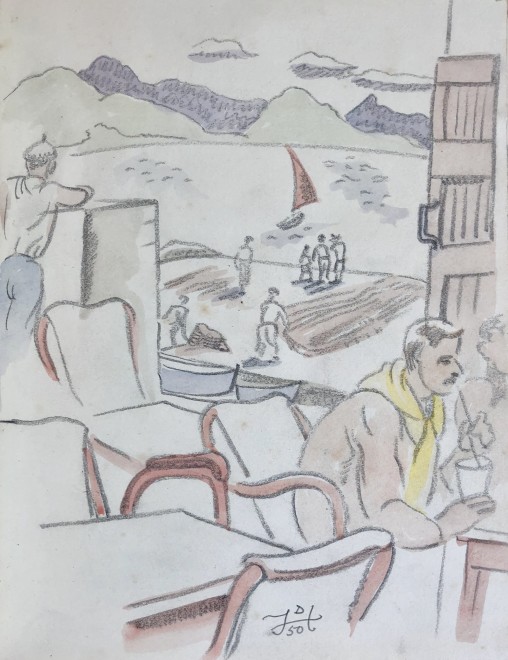 Doris Hatt, Café Terrace, St. Tropez, 1950