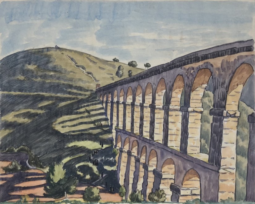 Ethelbert White, Landscape with Viaduct, c. 1926