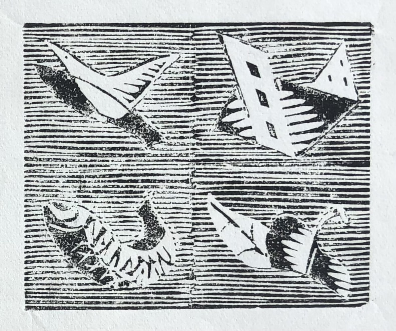 Léopold Survage, Ville a l'oiseau (4 squares), 1924