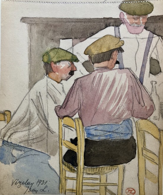 Jean Lébédeff, Bistro, Vézelay, 1931