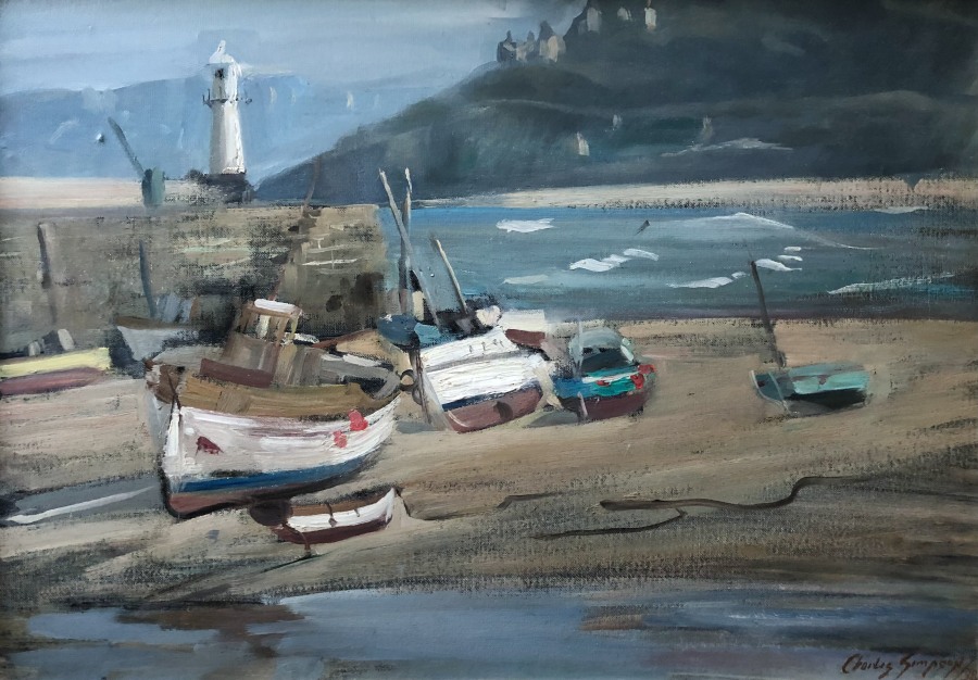 Charles Simpson, Low Tide, St Ives Harbour, 1938