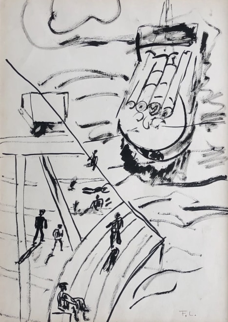 Fernand Léger, La peniche, etude pour 'mes voyages', c. 1940s