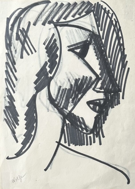 Edward Wolfe, Cubist Head in Profile, c. 1930s