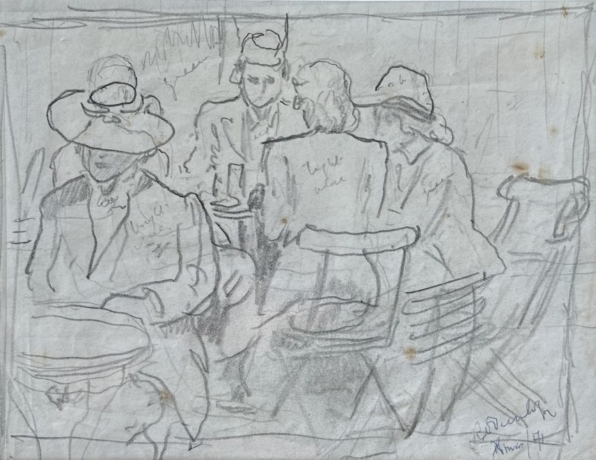 Ronald Ossory Dunlop, Cafe Scene