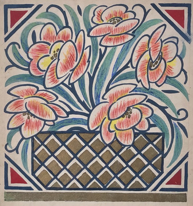 Nicolas Sorokine, Flower Design, c. 1920