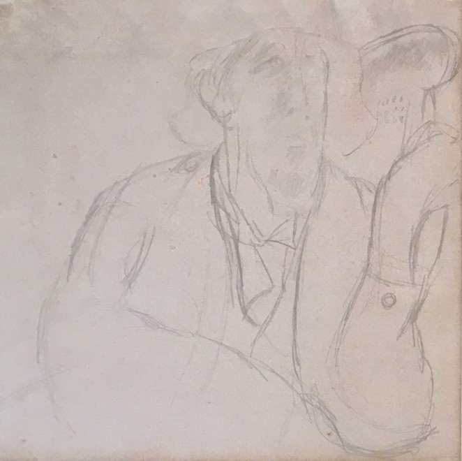 Duncan Grant (1885 - 1978)  Giles Lytton Strachey; Drawing of Lydia Lopokova verso, c. 1922